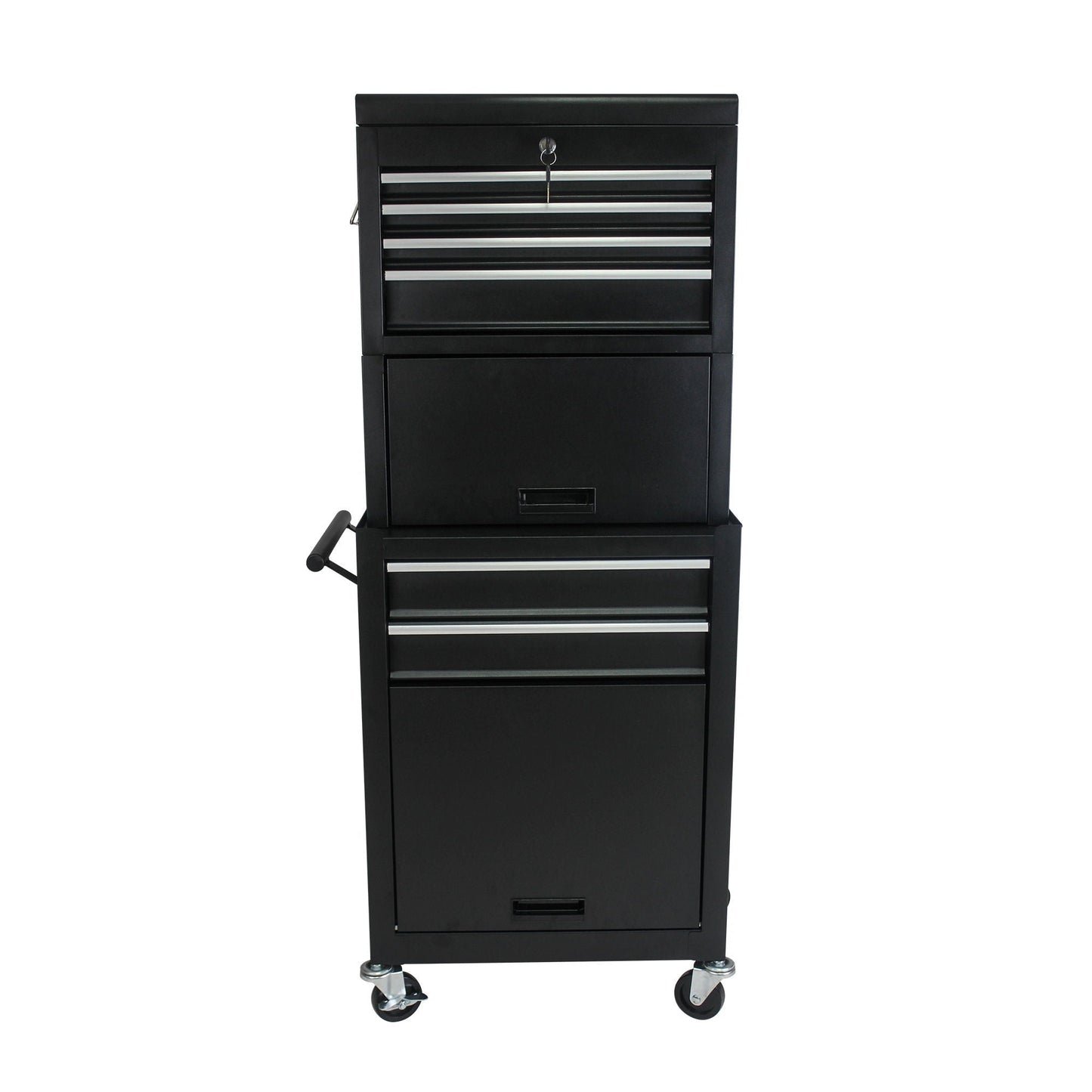 6 Drawer Lockable Tool Cabinet On Wheels With Detachable Toolbox