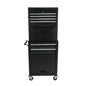 6 Drawer Lockable Tool Cabinet On Wheels With Detachable Toolbox