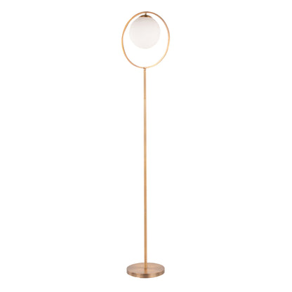 Moon - Contemporary Floor Lamp - Gold / Frosted