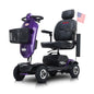 Max Plus - 4 Wheels Outdoor Compact Mobility Scooter With 2 Pieces X 20Ah Lead Acid Battery, 16 Miles, Cup Holders & USB Charger Port