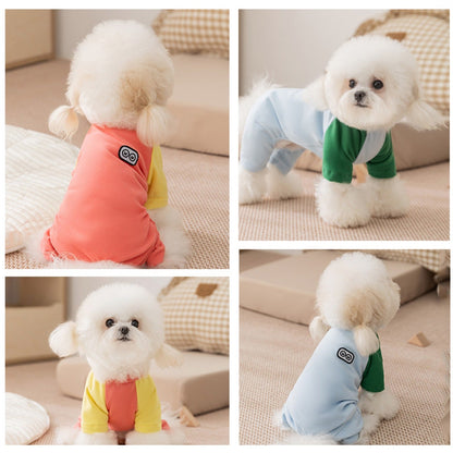 Cute Cartoon Patch Pet Jumpsuits - Soft Fleece Onesie For Small Dogs  Cats