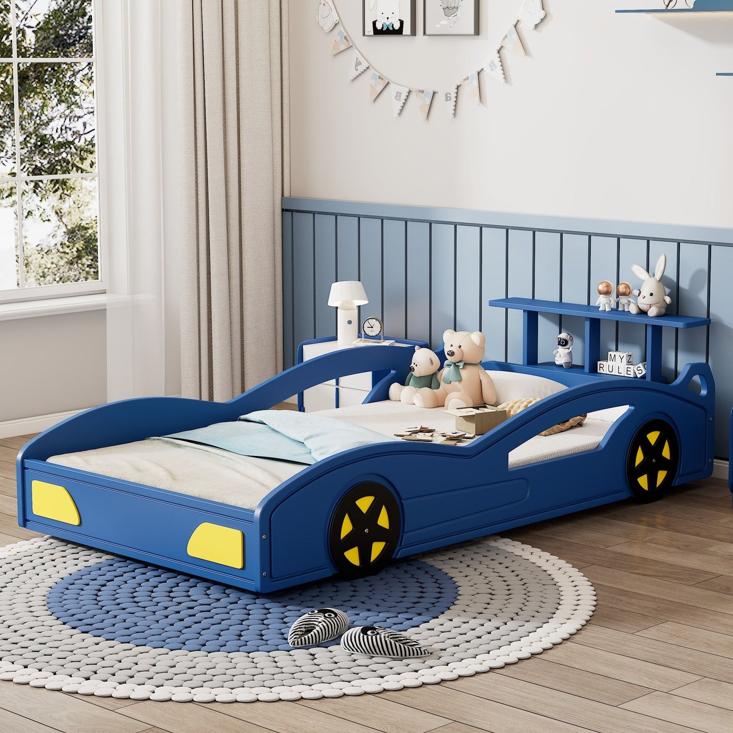 Race Car Platform Bed & Wheels