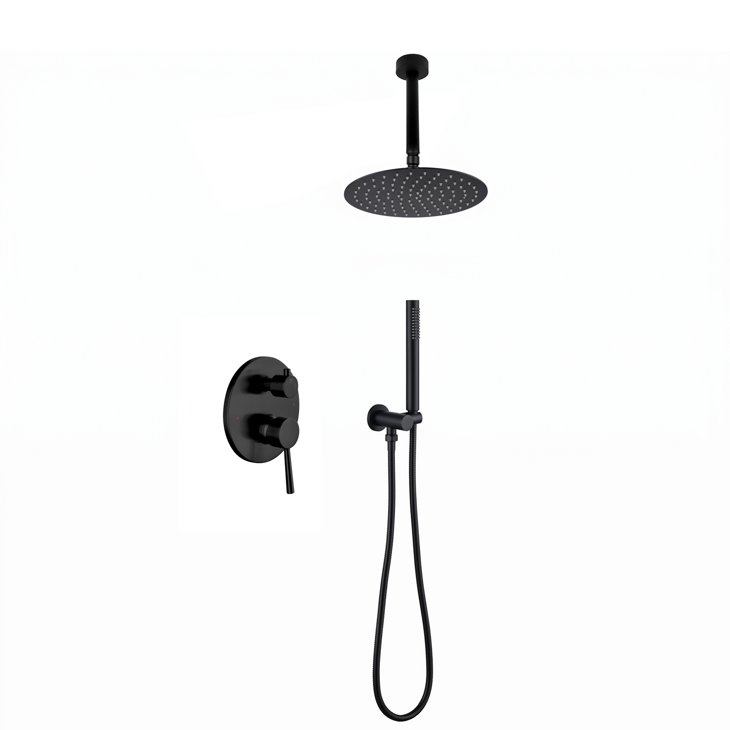 Matte Black Shower Head Set