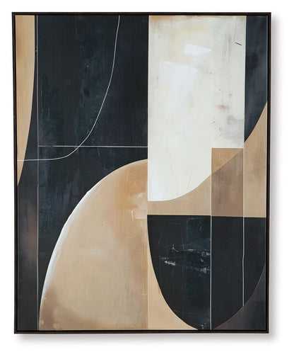 Ewanford - Wall Art - Black / Brown / Tan
