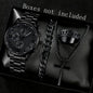 Three-Eye Digital Mens Watch Bracelet And Necklace Set