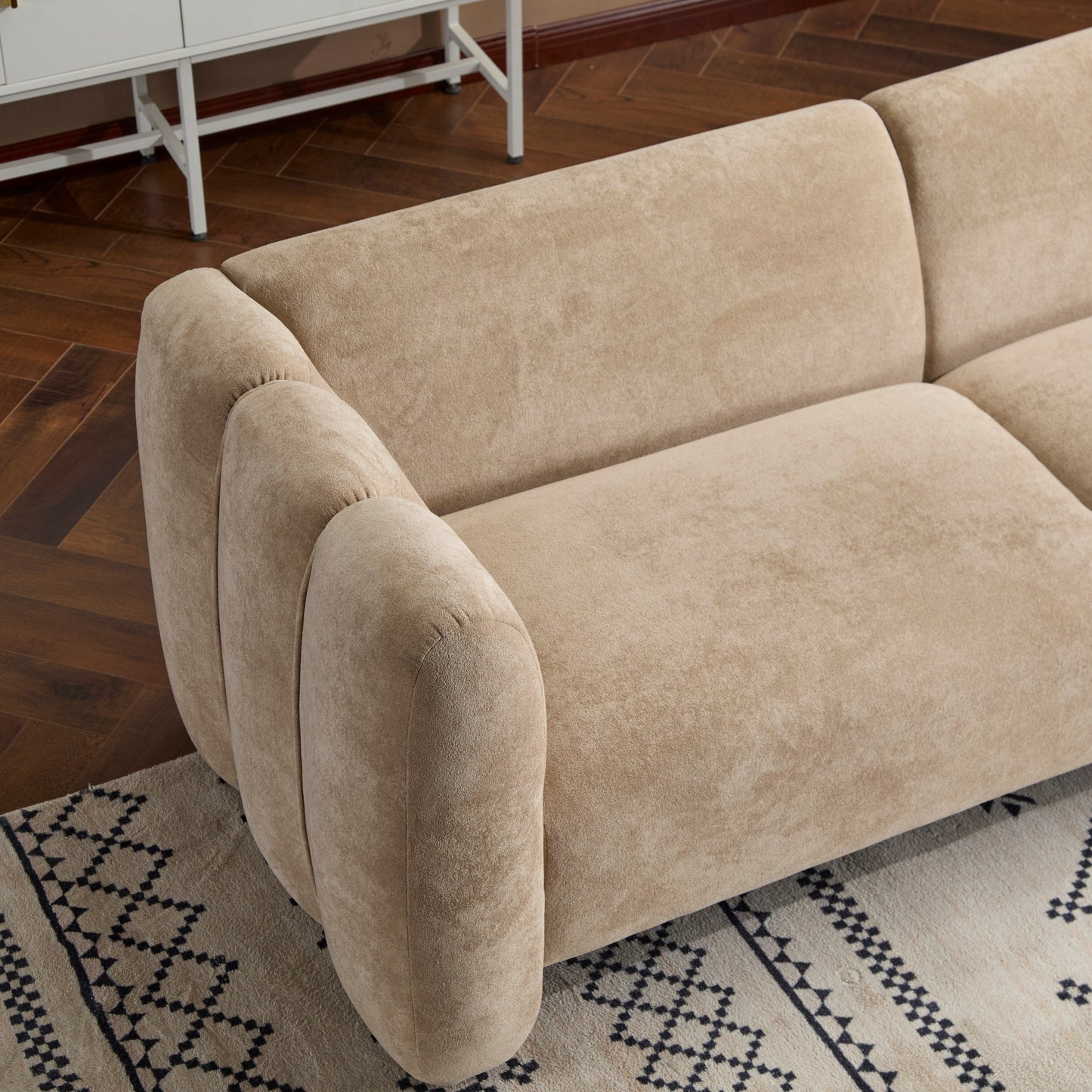 Tonson 83" 3-Seater Velvet Sofa, Wave Design