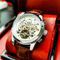 New Mens Large-rotor Skeleton Automatic Mechanical Watch