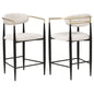 Tina Fabric Upholstered Counter Chair Beige (Set of 2)