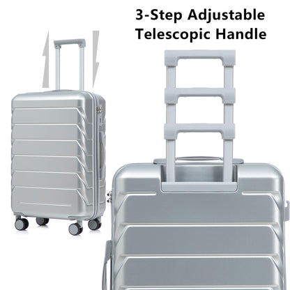 3-Piece ABS Spinner Wheel Luggage Set with Combination Lock