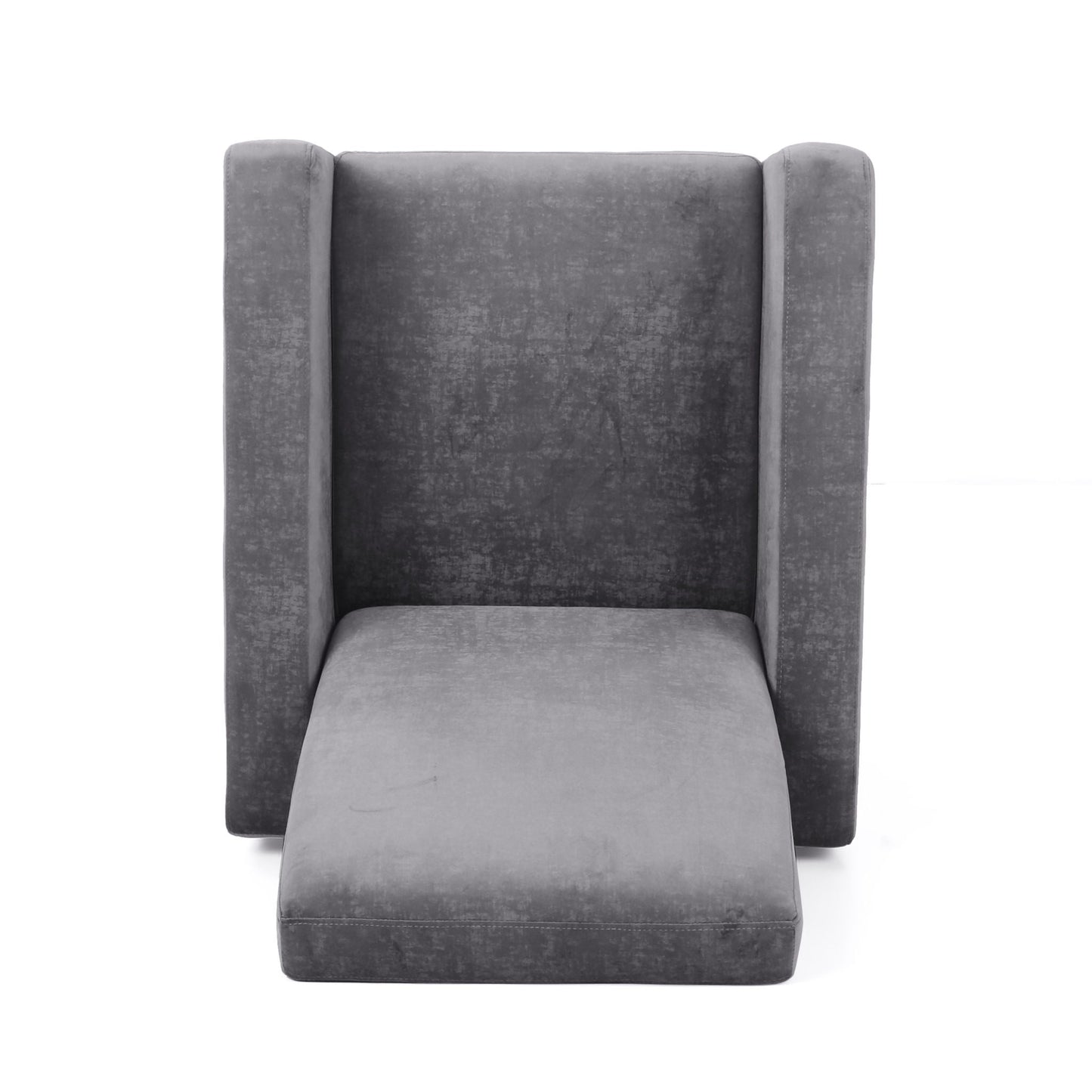 Bolt Upholstered Recliner Chair With Stainless Steel Base - Gray / Chrome