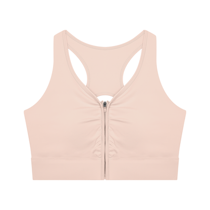 Loki & Ivy Women’s Cropped Zip Yoga Sports Bra