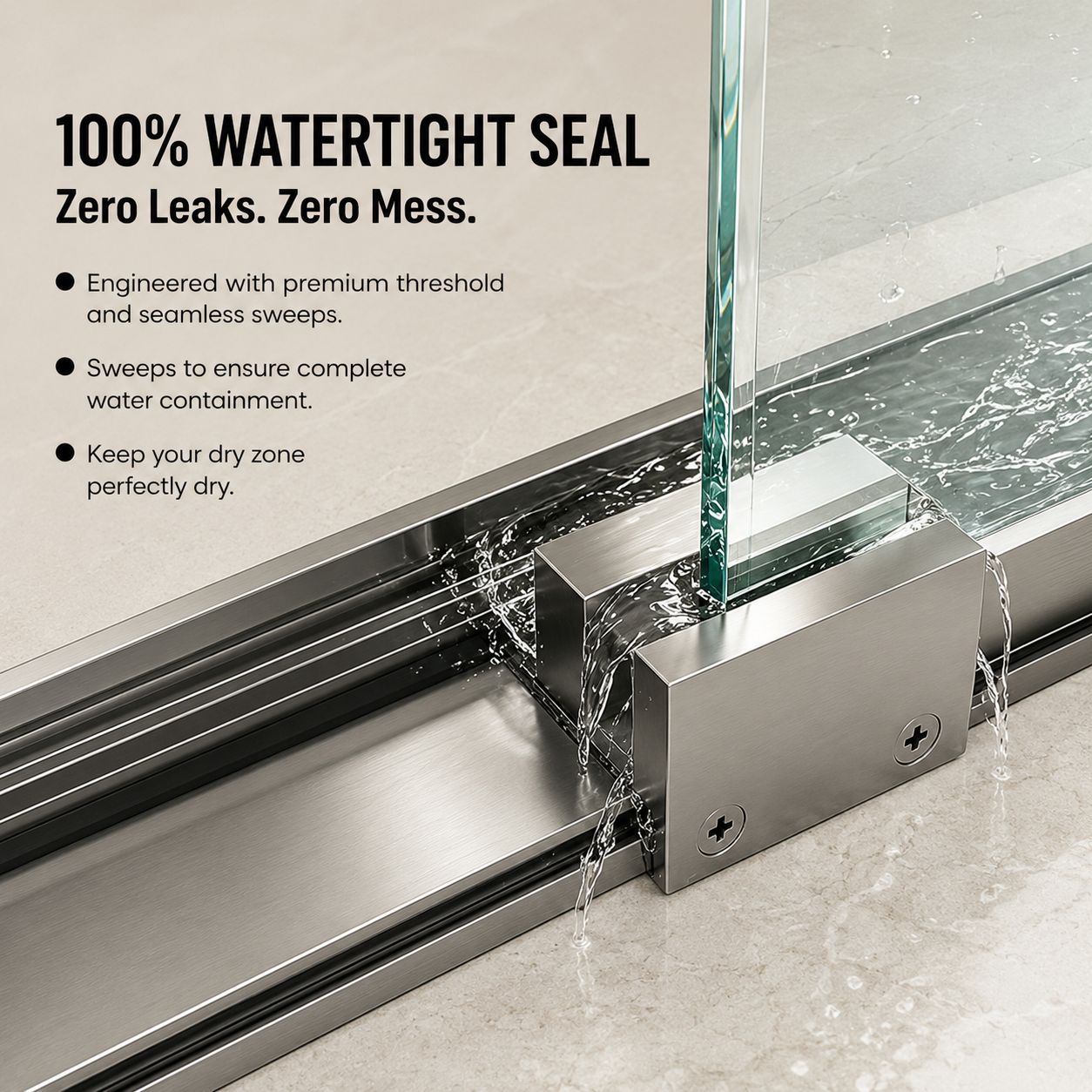 50-54" W x 72" H Framed Double Sliding Shower Door