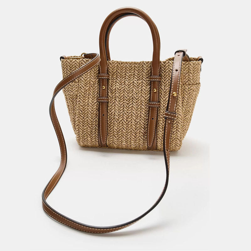 Straw Woven Hand-held Shoulder Crossbody Bag