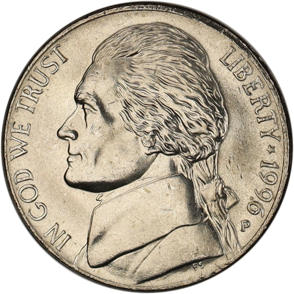 1996-P Jefferson Nickel Uncirculated