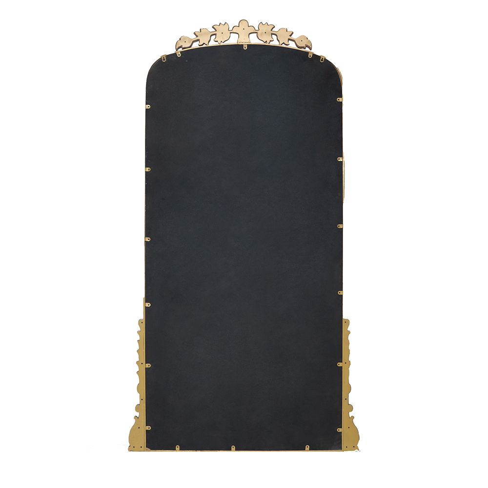 Lavish - Full Length Mirror, AntiqueMetal Floor Mirror For Living Room, Bedroom - Gold