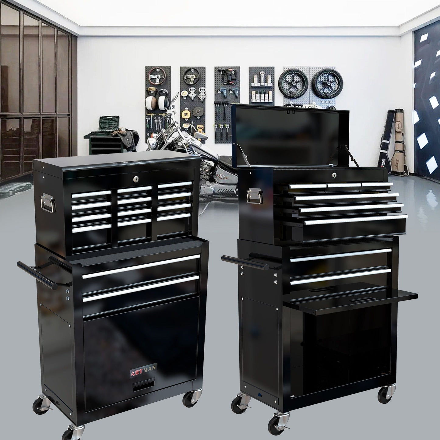 High Capacity Rolling Tool Chest With Wheels And Drawers, Storage Cabinet