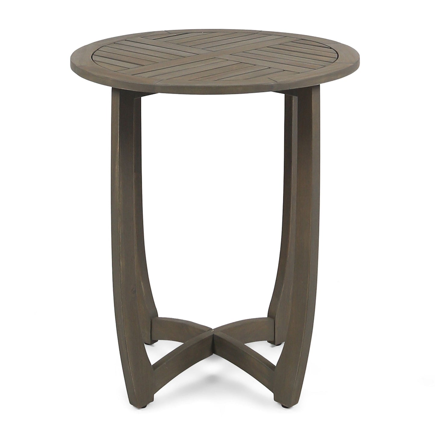 Hermosa Rustic Circular Bistro Table - Gray