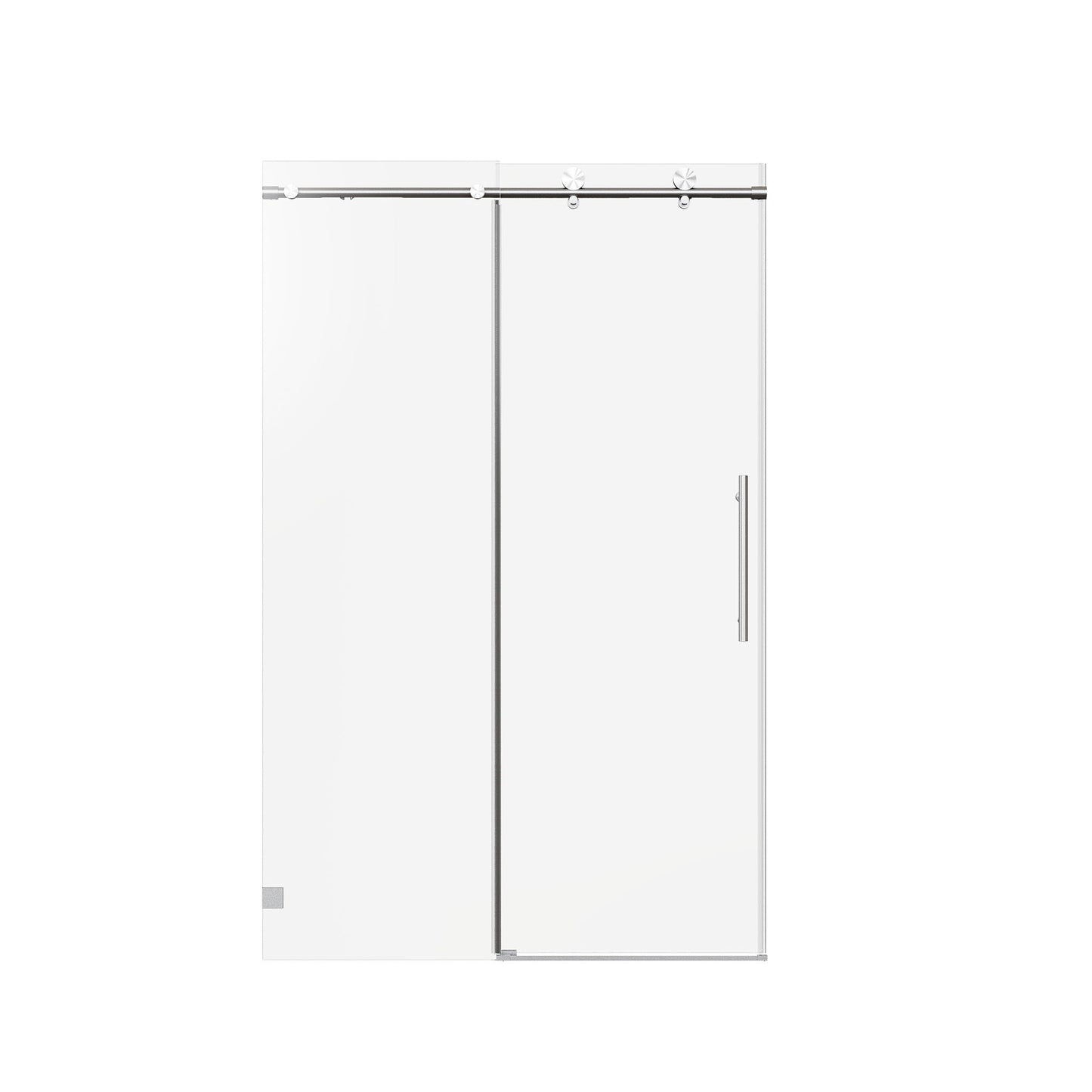 Frameless Single Sliding Soft Close Shower Doors, 5/16" Sgcc Tempered Glass
