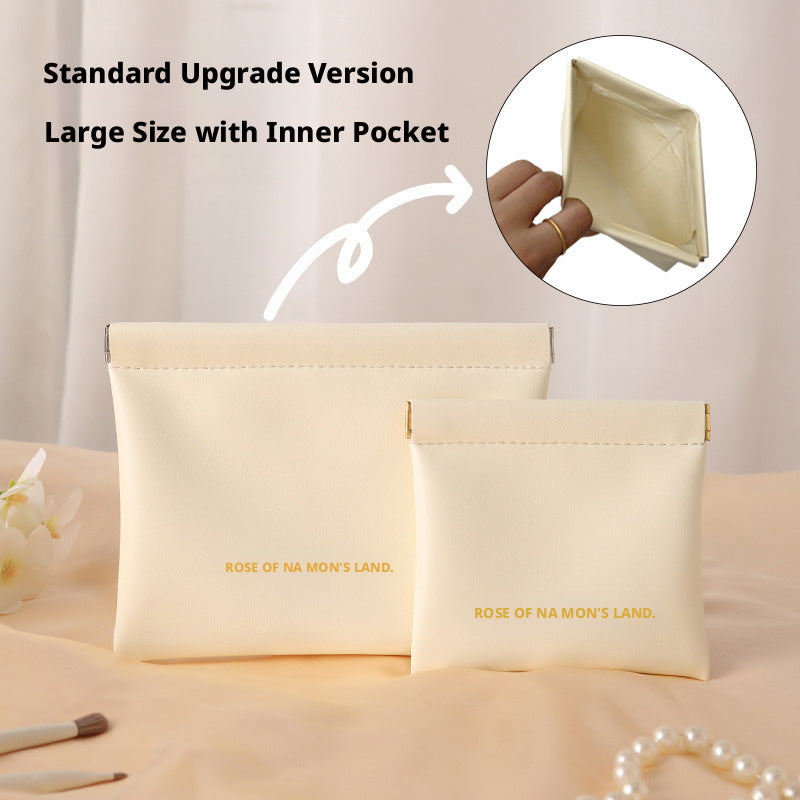 Self-closing storage bag-pink small-1 pack