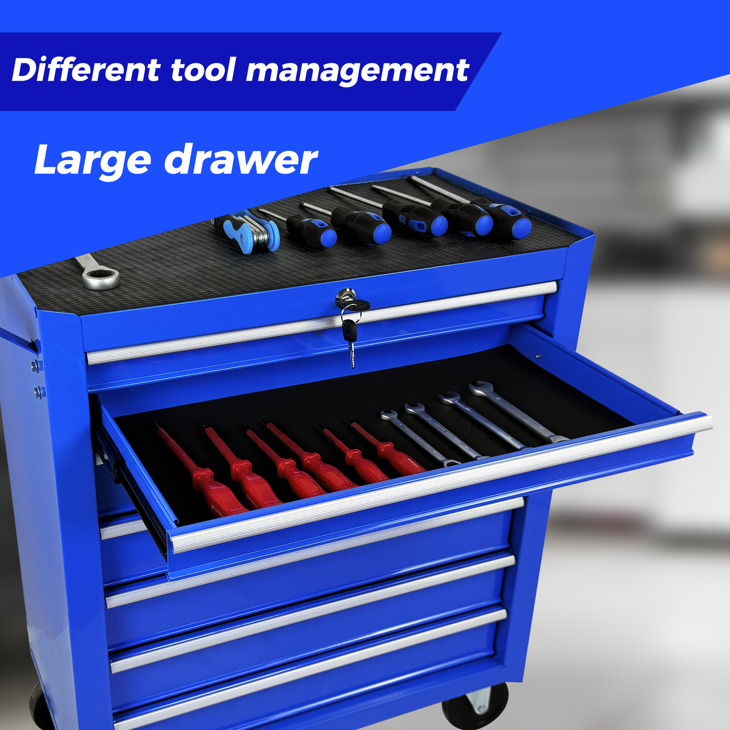 Rolling Tool Chest with 7-Drawer Tool Box with Wheels