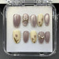 1046- Handmade press on nails fake nails removable Handmade Drawing Nails
