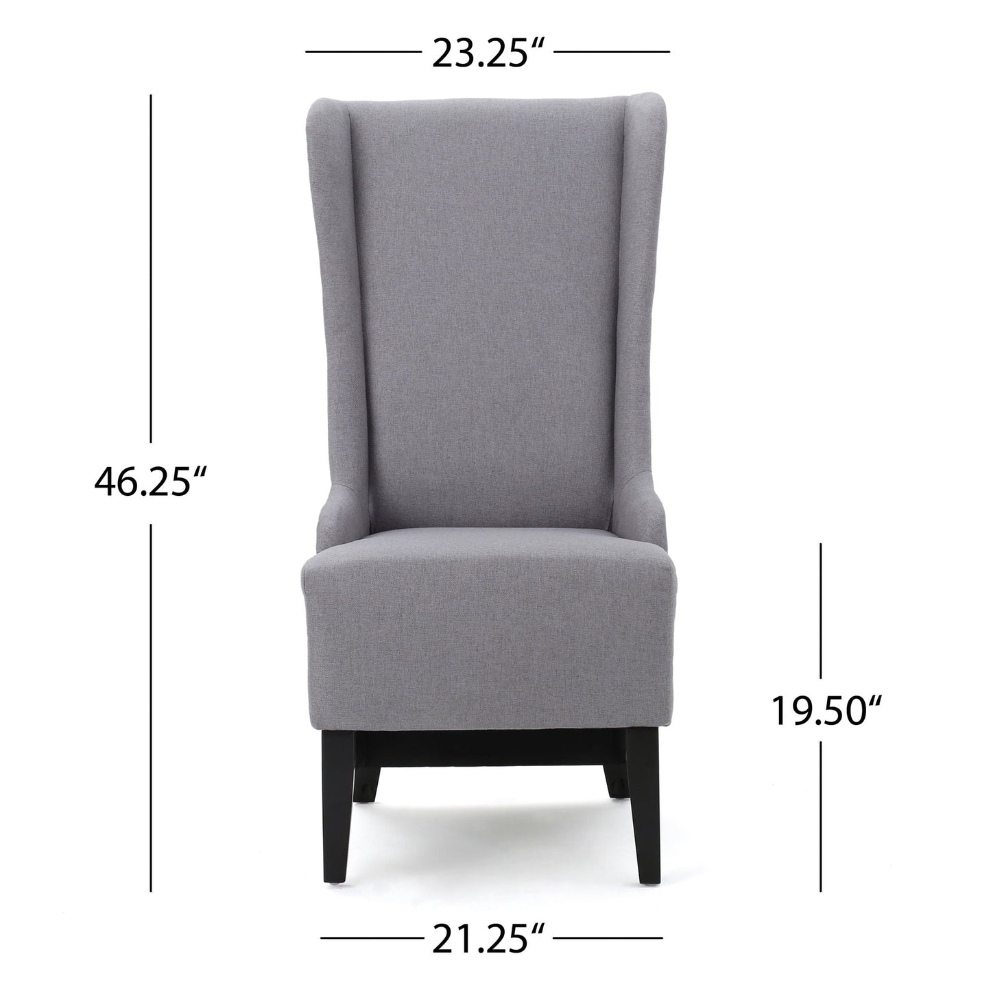 Alight Upholstered Dining Chair With High Back And Birch Wood Legs