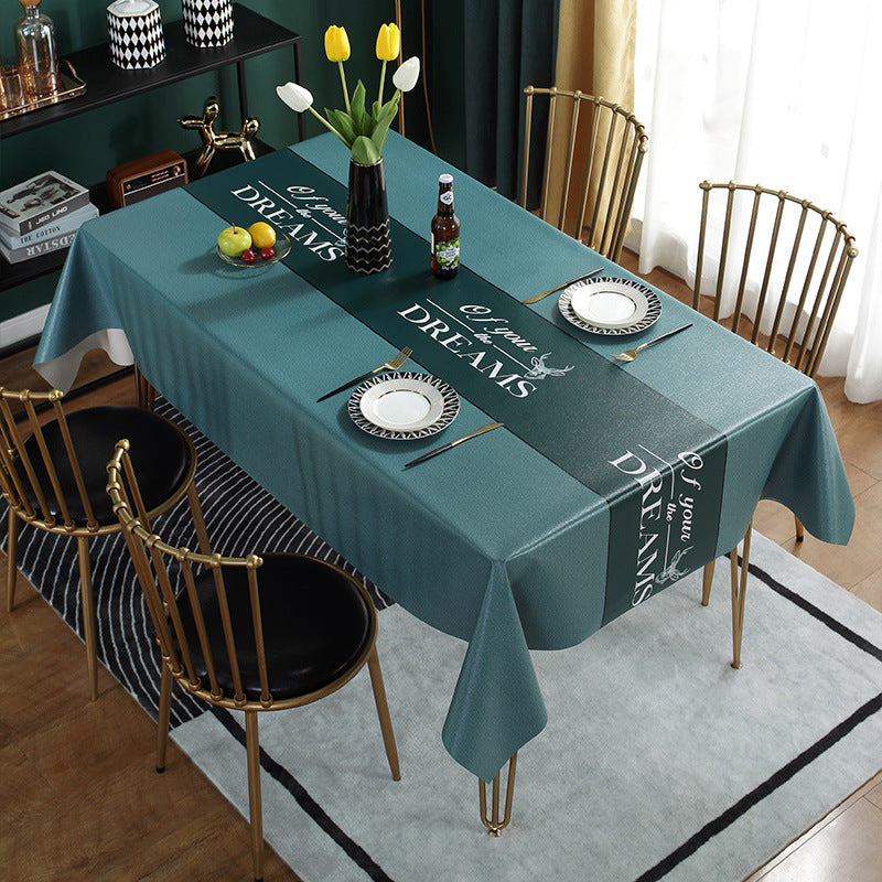 Printed Check Thickened Round Table Wash Free