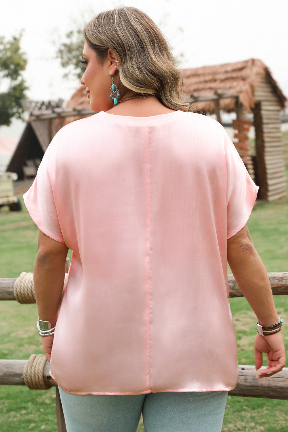 Nyomi Short Batwing Sleeve PLUS Top