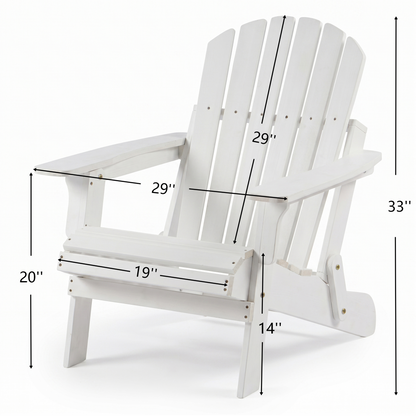 Oversize Wooden Outdoor Folding Adirondack Chair