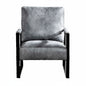 Classic Mid Century Modern Accent Chair With Durable Square Metal Frame, Armchair