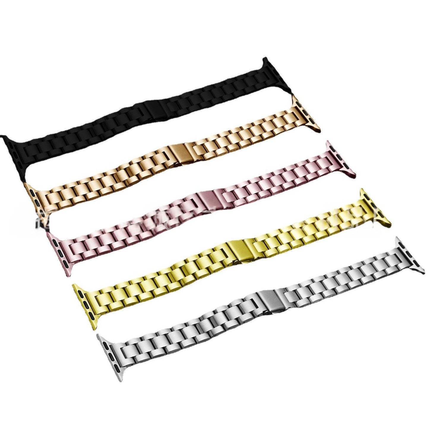 Womens Snakeskin-Style Stainless Steel Watch Band