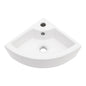 Triangle Porcelain Wall Mount Vessel Sink With Single Faucet Hole & Overflow
