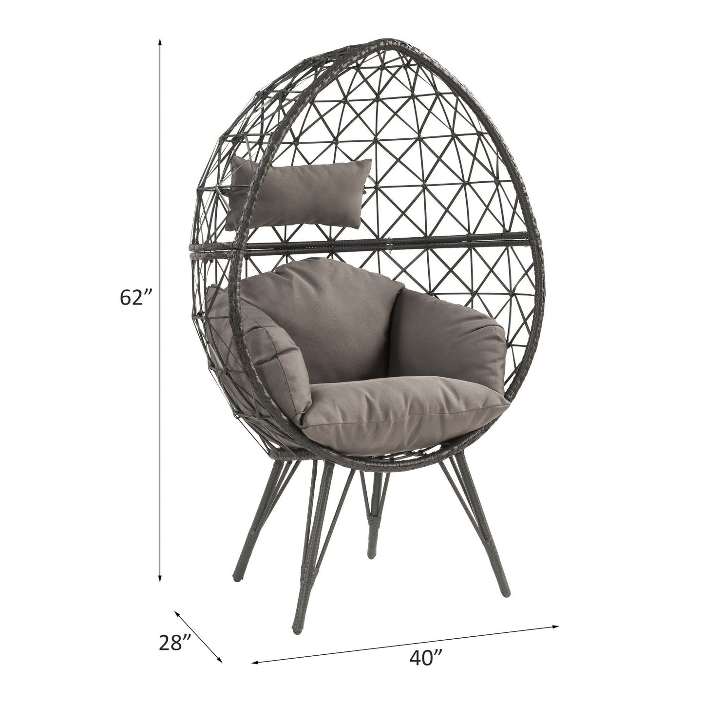 Aeven - Patio Lounge Chair - Light Gray