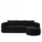 106" L-Shape Sectional Sofas (Black)