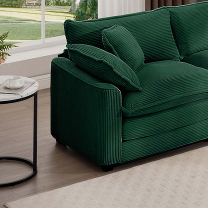 Classic Modern Comfortable Single Chair Deep Seat Sofa With Footstool
