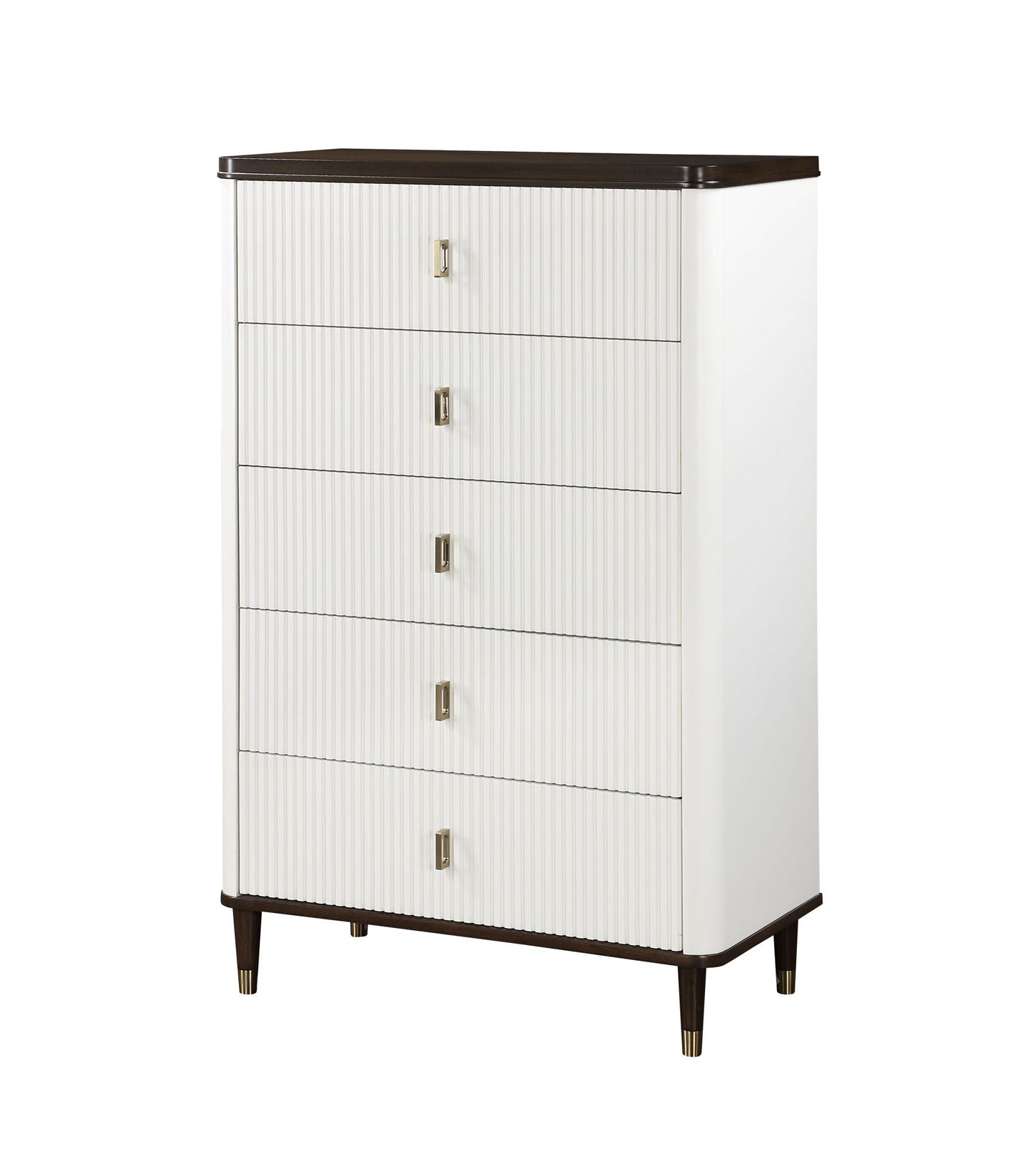 Carena Chest - White / Walnut
