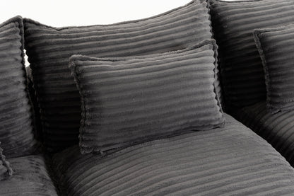 129.8" Width Cloud Couch Oversized Modular Sectional Sofa