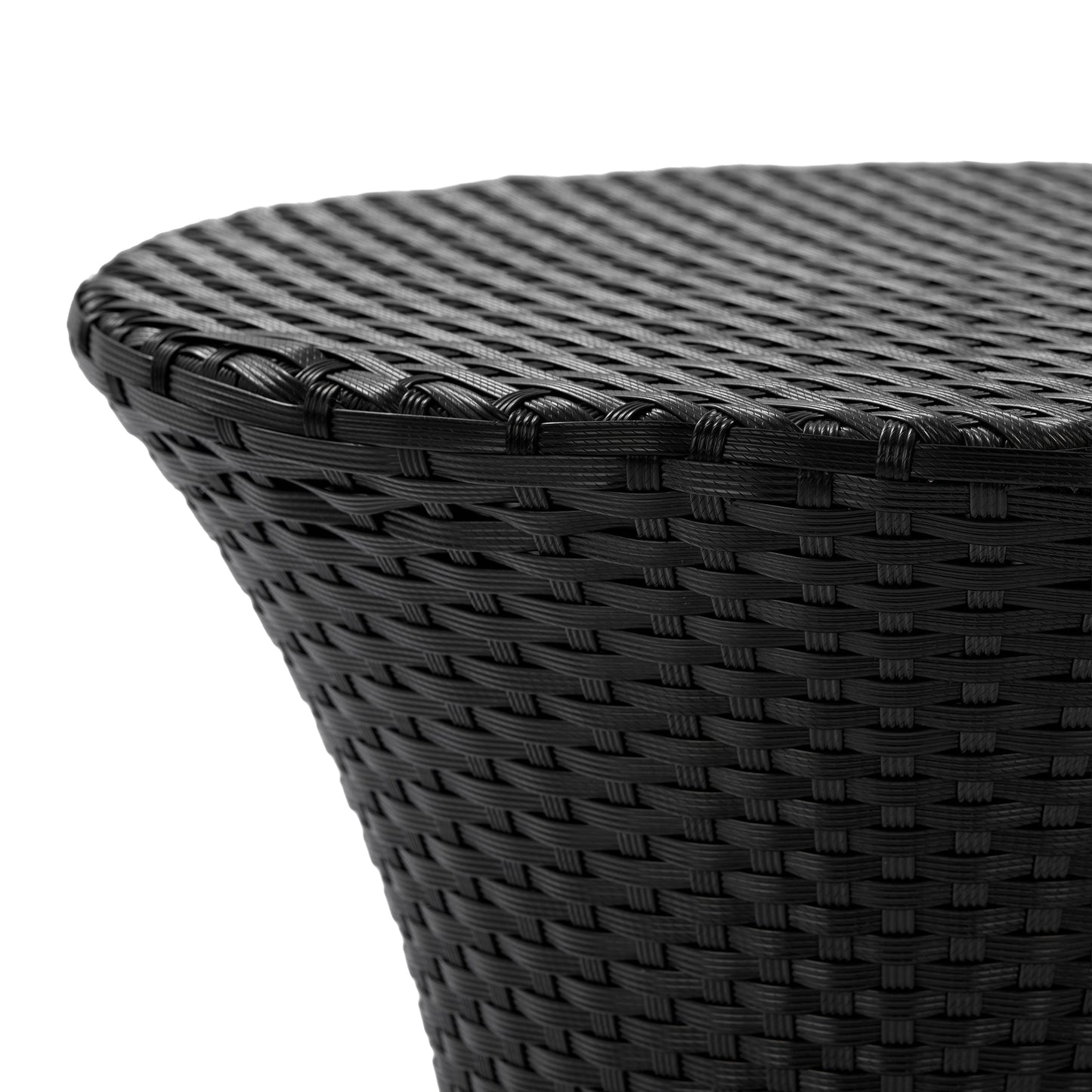 KONO Hourglass Rattan Table with No Glass Top