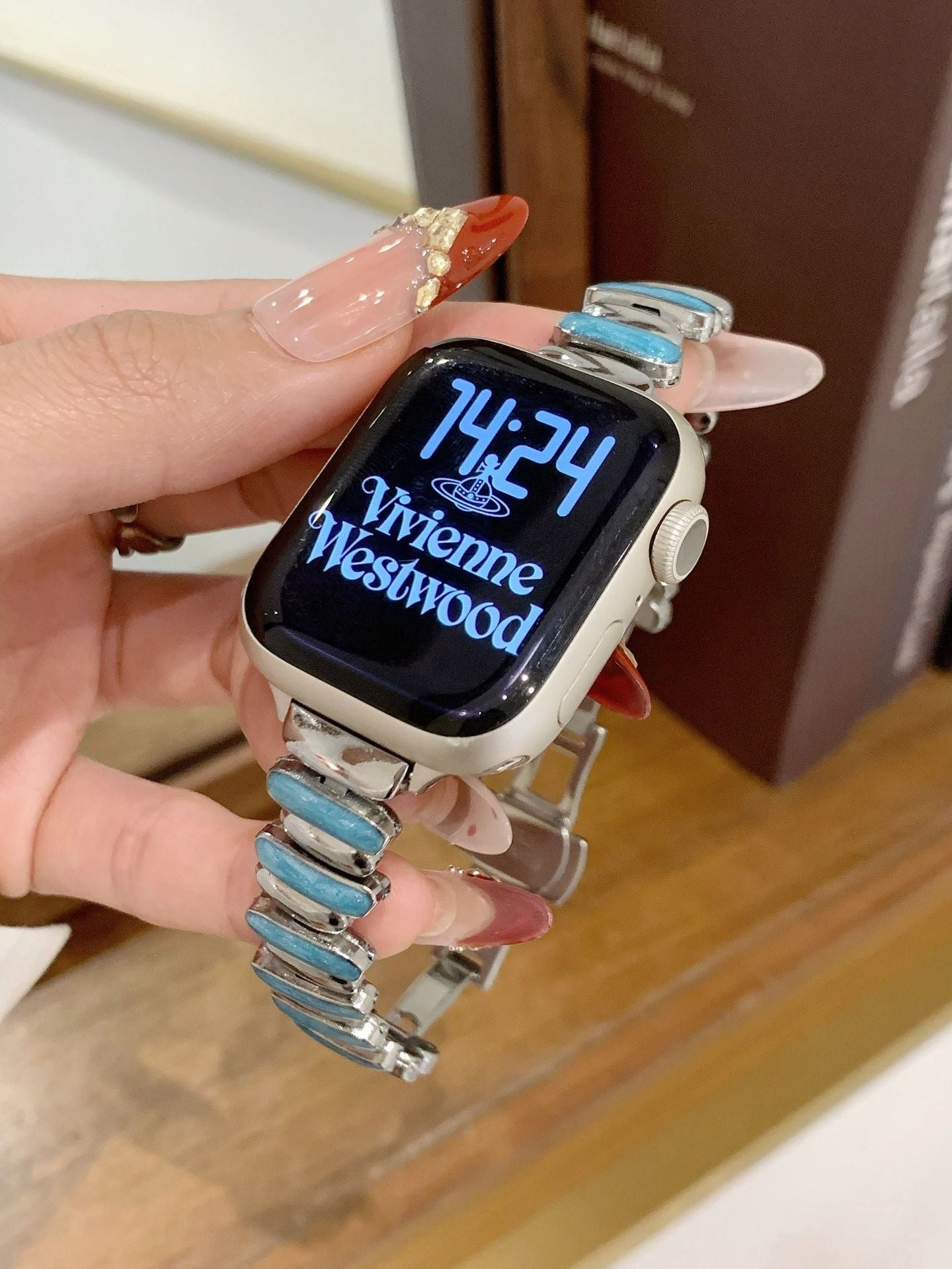 Irregular Fine-glitter Metallic Watch Strap
