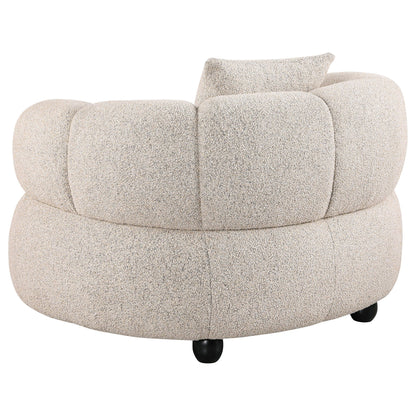 Whitney Contemporary Channel Tufted Woven Fabric Upholstered Accent Chair