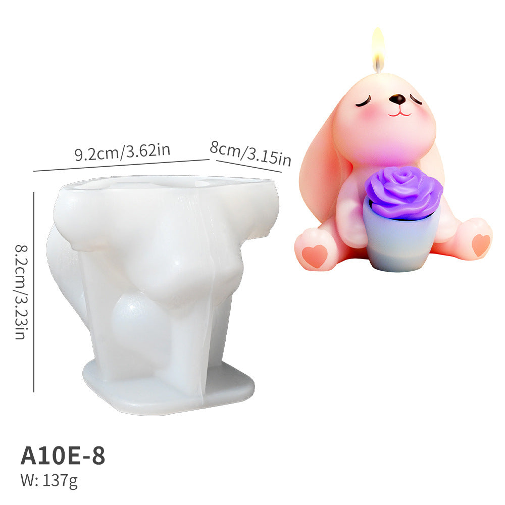 Rose Love Bear Candle Mould Diy Easter