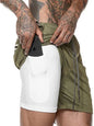 Men's Plus Size Drawstring Active Shorts