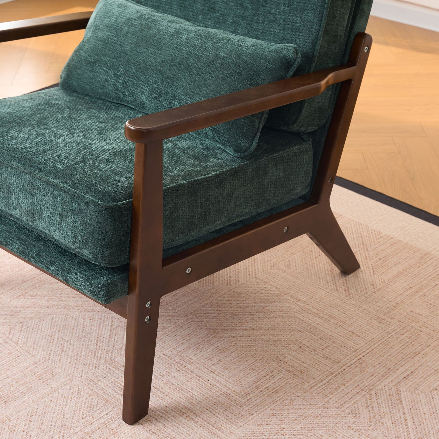 Living Room Chair With Lumbar Pillow