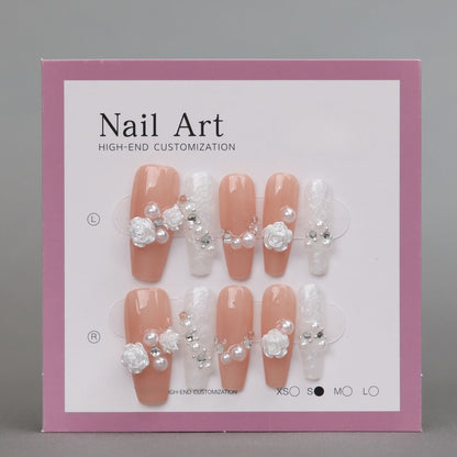 White Nail Wear Nail Art Reusable Press on Nails False Nails