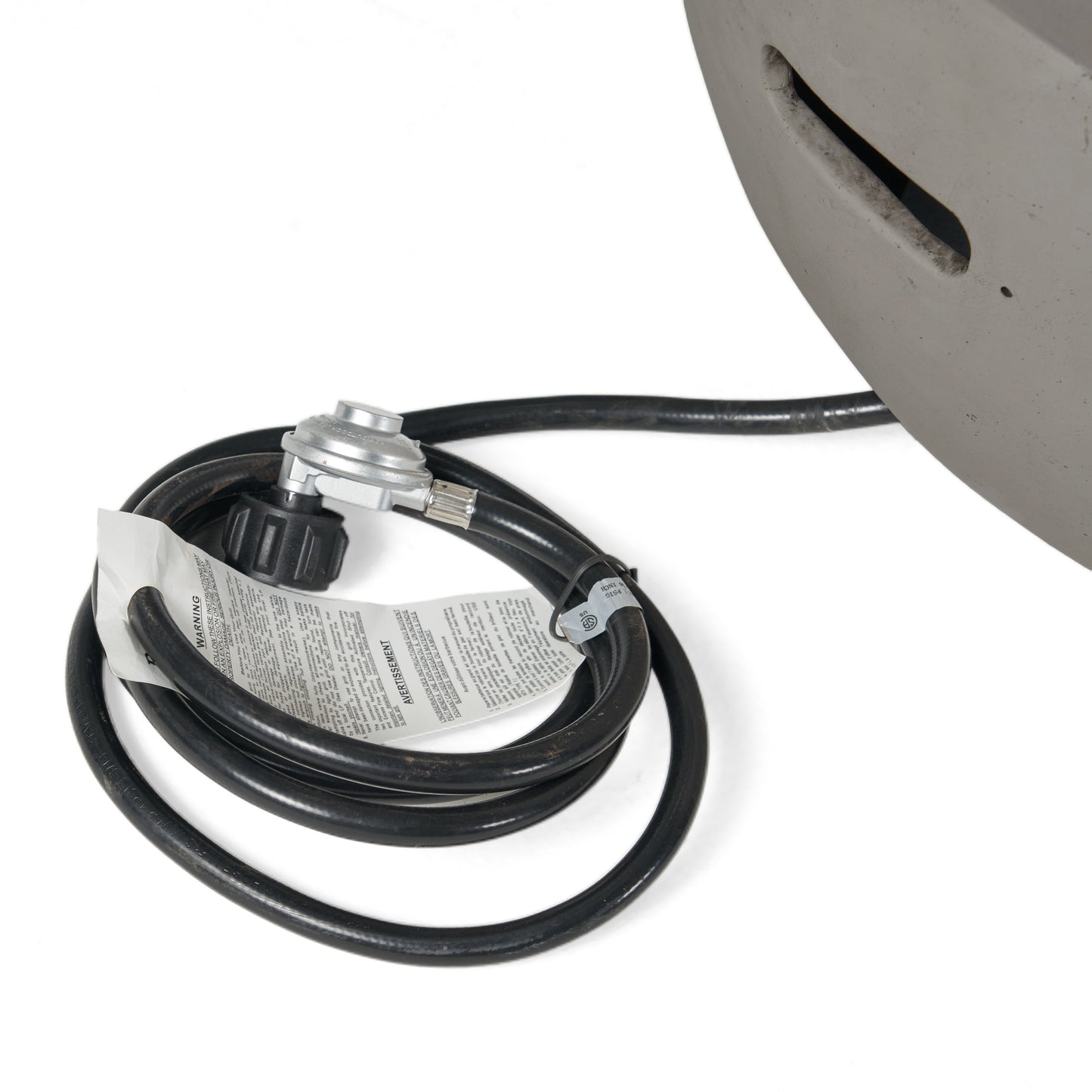 27' Bowl Shaped MGO 40,000 BTU Propane Fire Pit, Light Grey (Tank Cover not Included)