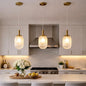 Modern Style Pendant Lamp - Bronze and Clear