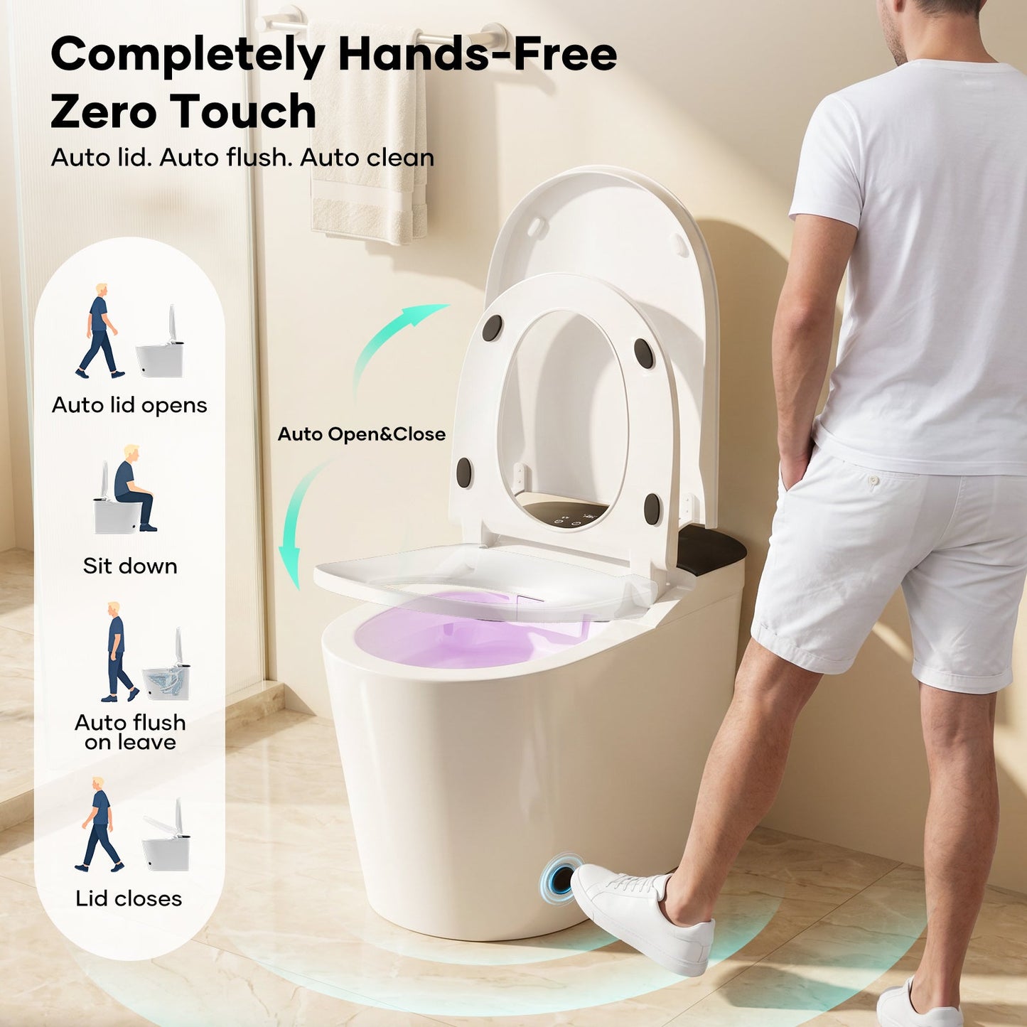 Fully Intelligent Toilet Household Fully Automatic Flip Cover