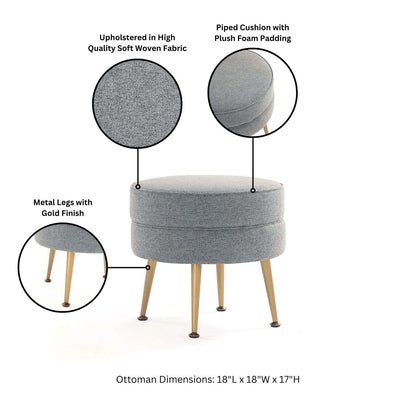 Bailey - Upholstered Accent Ottoman