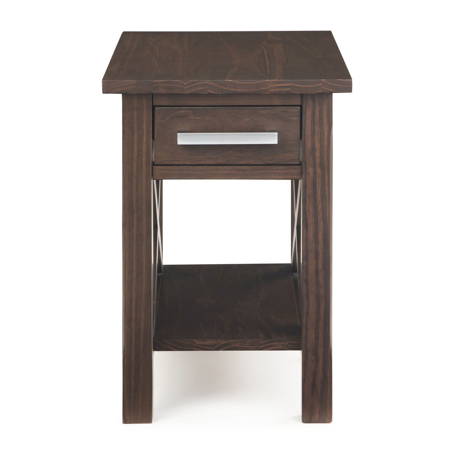 Kitchener - Narrow Side Table - Warm Walnut Brown