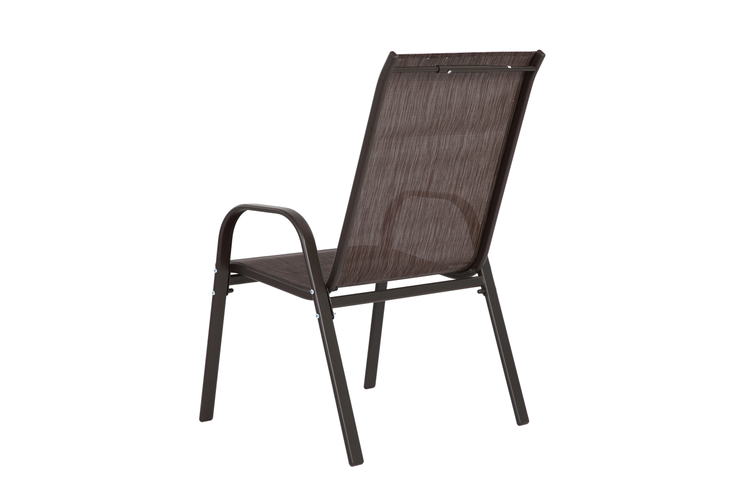 4 Piece Patio Chairs Set with Breathable Textilene Fabric (Brown)